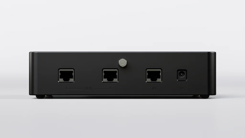 Reiki Audio SuperSwitch 3-port model, rear