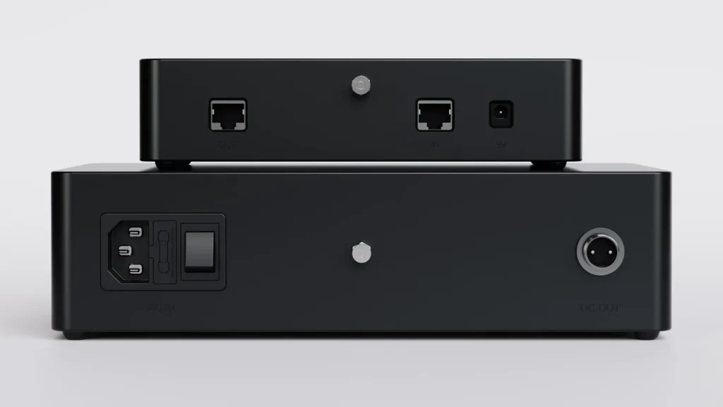 Reiki Audio SuperSwitch on the PRO Linear PSU, rear
