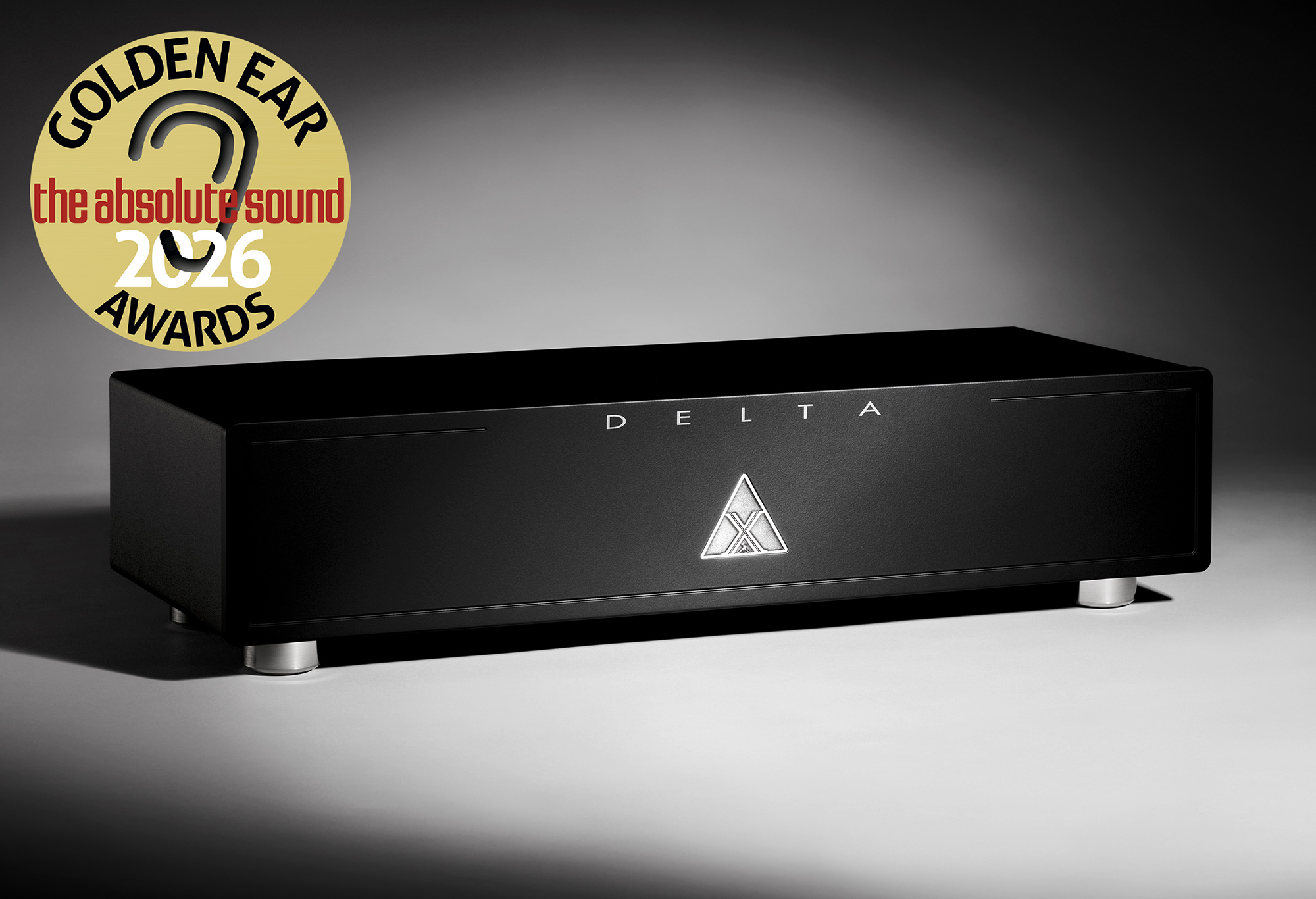 Shunyata Research Delta-X power distributor with The Absolute Sound Golden Ear award badge