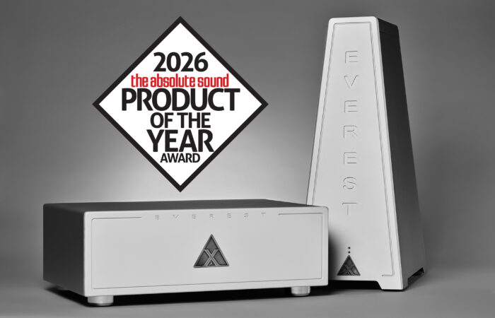 Shunyata Research Everest-X tower and shelf models with The Absolute Sound 2026 Product of the Year badge